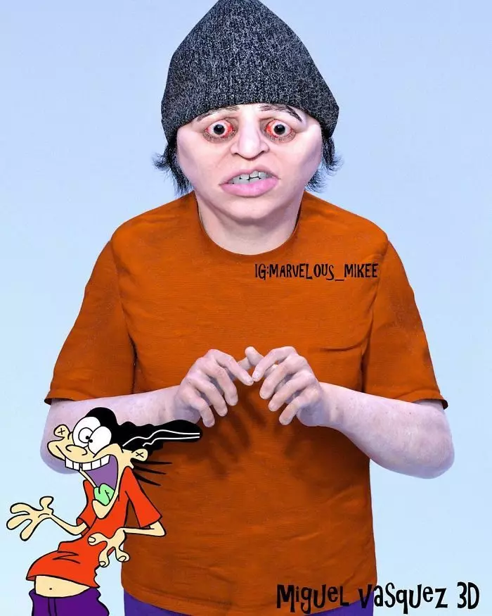 16個「被3D真人化」的超逼真卡通人物,「大眼仔&海綿寶寶」讓網友一秒崩潰!