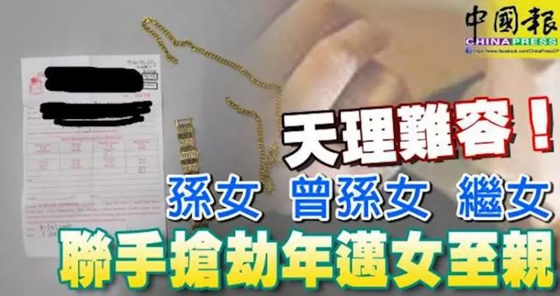 天理難容!道德敗壞!孫女、曾孫女、繼女聯手搶劫年邁女至親