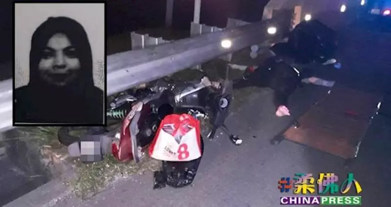 死亡車禍!撞大道緊急車道圍欄,女騎士傷重身亡
