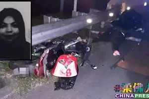 死亡車禍!撞大道緊急車道圍欄,女騎士傷重身亡