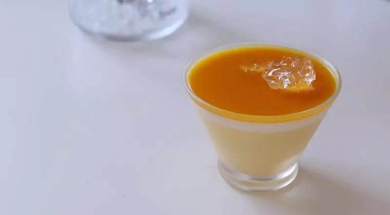 芒果牛奶布丁,顏值高味道好的甜點~