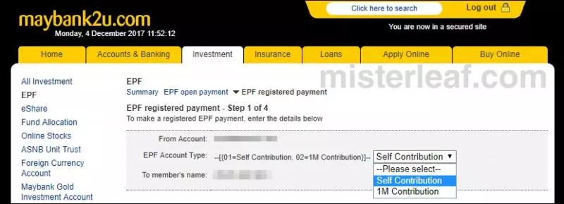 自僱人士怎樣用 Maybank2u 繳付EPF?原來只需這5個簡單步驟而已!
