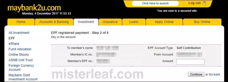 自僱人士怎樣用 Maybank2u 繳付EPF?原來只需這5個簡單步驟而已!