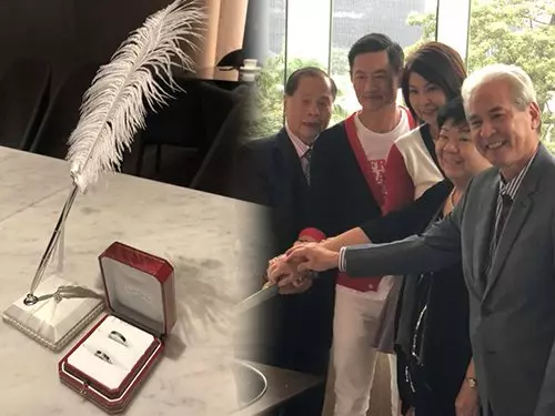 黃德斌穿情侶裝低調完婚