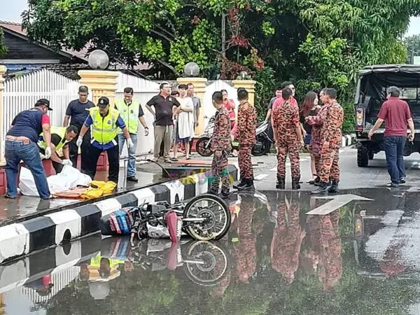 與轎車碰撞墜溝 共騎青年 1死1傷