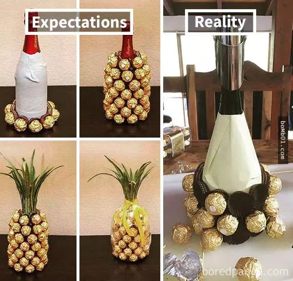30個害大家笑到長腹肌的「理想VS現實」DIY作品!