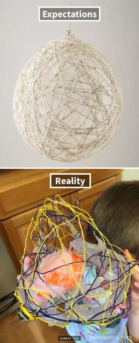 30個害大家笑到長腹肌的「理想VS現實」DIY作品!