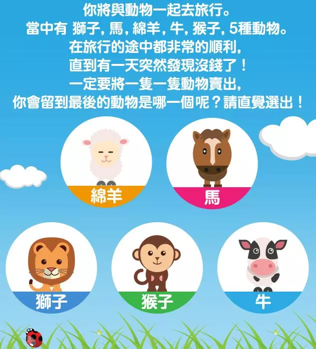 【心理測驗】你會選擇哪一個動物呢?
