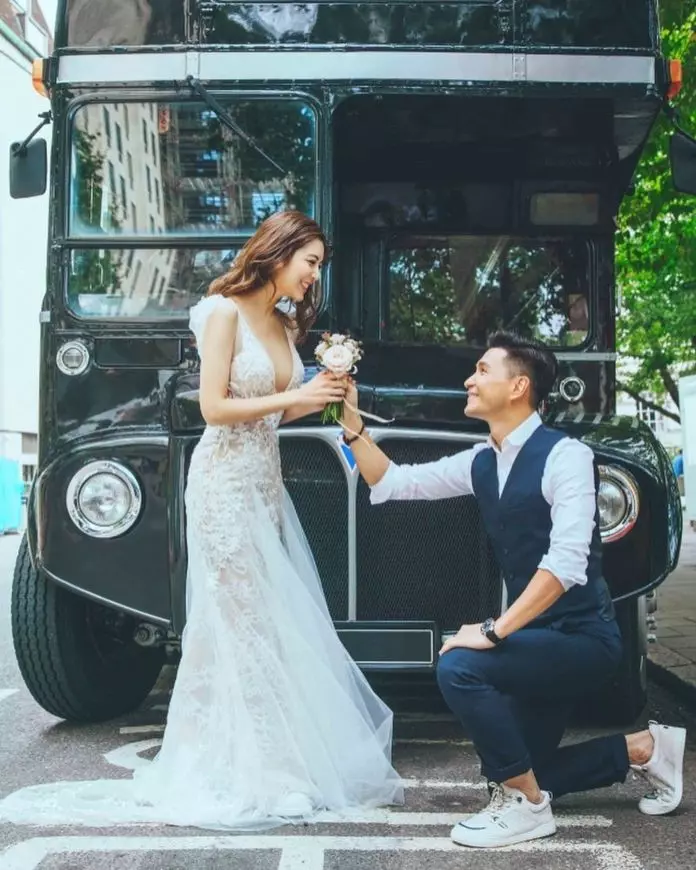 【陳展鵬小清新婚紗照!】單文柔身上的婚紗大有來頭!連楊怡和李亞男都穿著出嫁!