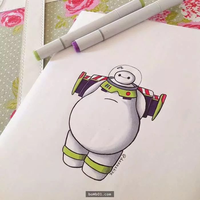 無師自通的18歲插畫家把杯麵化身成22個迪士尼經典角色…爆笑公主版的杯麵個性十足!
