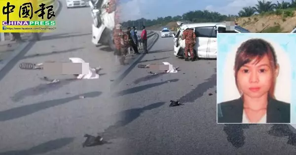 [奪命車禍] 猛烈的撞擊力，導致女死者被拋離意外地點5公尺處。 RIP。。。。