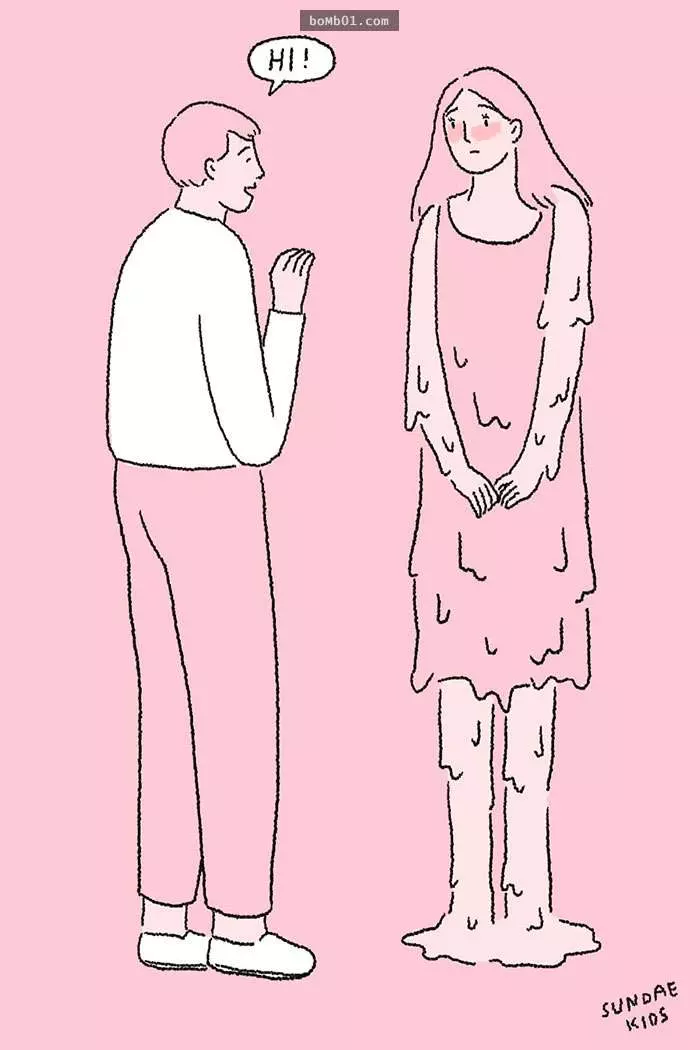 10張「畫得很簡單,但是看完卻忍不住想立馬談戀愛」的小清新插畫。
