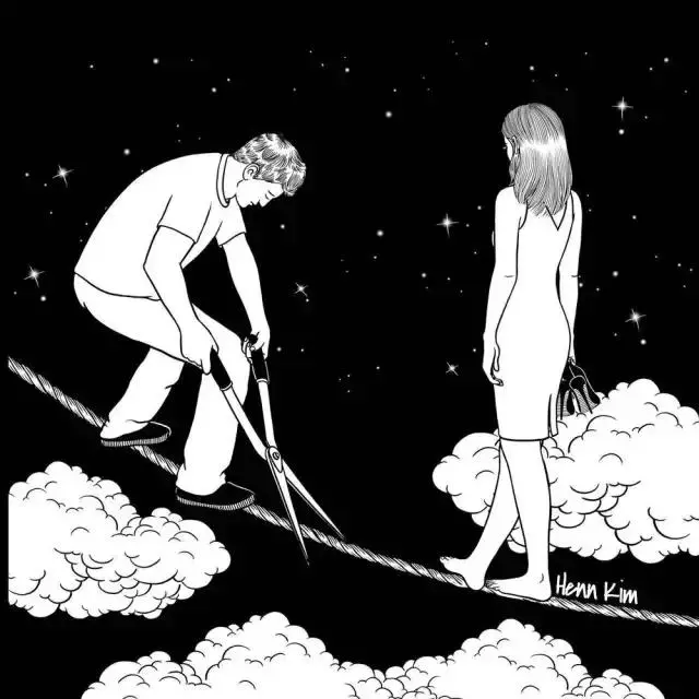 7張「單身狗」們看完會哈哈大笑說「幸好我沒有女朋友」的情侶插畫!#2用這個看看是軟是硬#5來互相傷害啊!