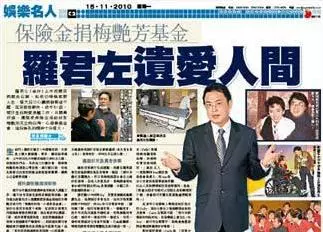 梅豔芳為他擋槍,送他沒有寫數字支票 換來他13年相守.