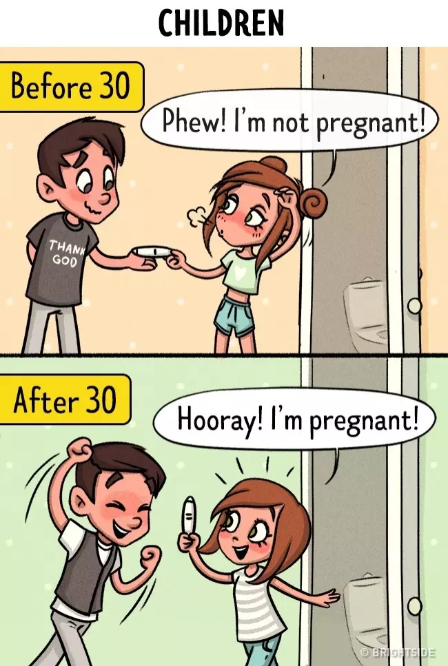 13張戀愛中的女生「30歲前 VS 30歲後」的明顯變化,第一張中肯到男朋友都想哭了!