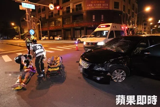 醉騎士路口突衝出 女駕駛剎不住撞斷他腿 -