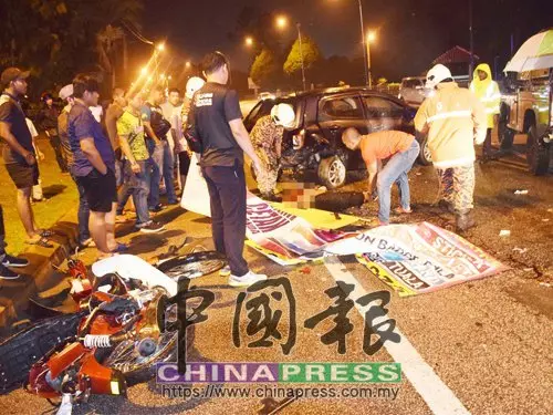 兩轎車和1摩哆凌晨相撞,騎士當場死亡