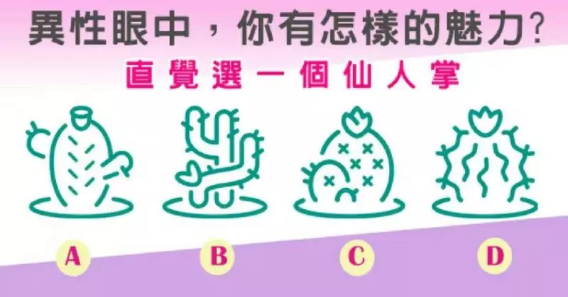 【圖像測驗】憑直覺從圖中選出一個仙人掌,一秒測出你擁有「什麼樣的魅力」!
