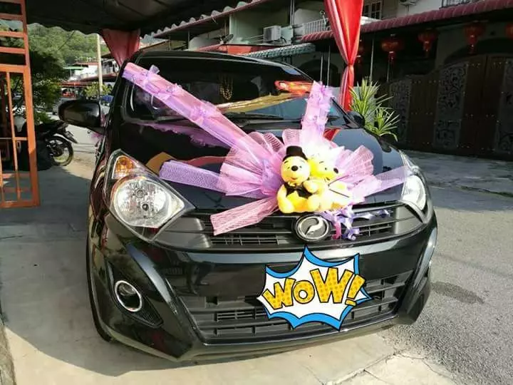 怡保女子為了幫老公省錢,只用Axia當婚車被贊爆!
