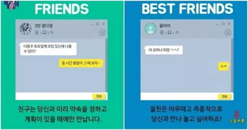 8個「死黨VS朋友」的超明顯差異!