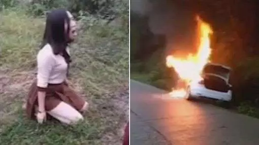 疑忘開車門鎖 她崩潰看家人活活燒死