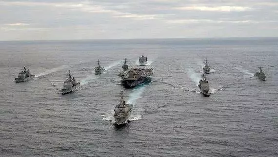 自衛隊加美一個航母群,日本新戰略妄圖封鎖中國 俄媒:不切實際