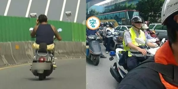 沒戴安全帽前面又有警察怎麼辦?他靠「超神偽裝」讓10萬網友笑到胃抽筋!