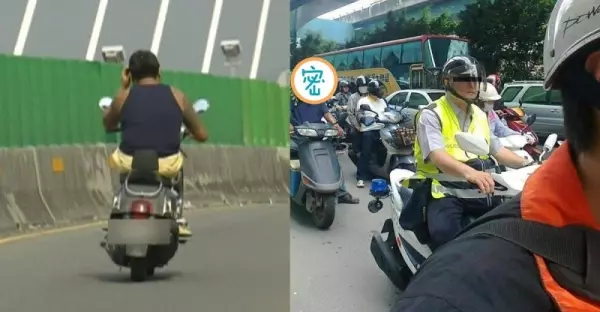 沒戴安全帽前面又有警察怎麼辦?他靠「超神偽裝」讓10萬網友笑到胃抽筋!