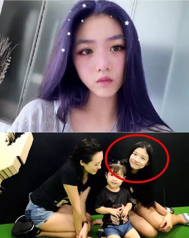 章子怡大女兒小蘋果近照曝光!紫色頭髮配大濃妝,變化太大不敢認