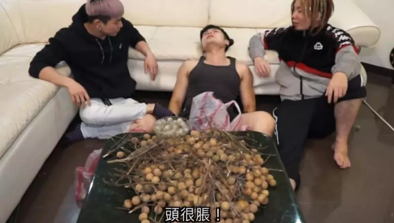 極限實測慎入！網紅狂嗑1000顆龍眼「噴鼻血、嘔吐、臉脹紅」…網驚：真的出事了(影