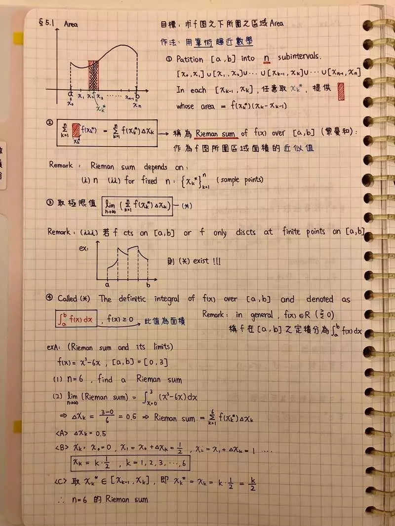 功德無量的「微積分筆記」 交大生寫得超工整:小時後學過書法
