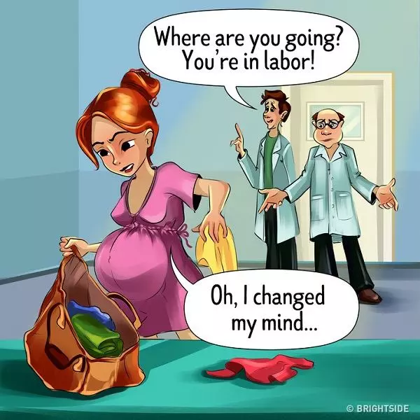 這14個插畫顯示出孕婦的生活真的不易啊!