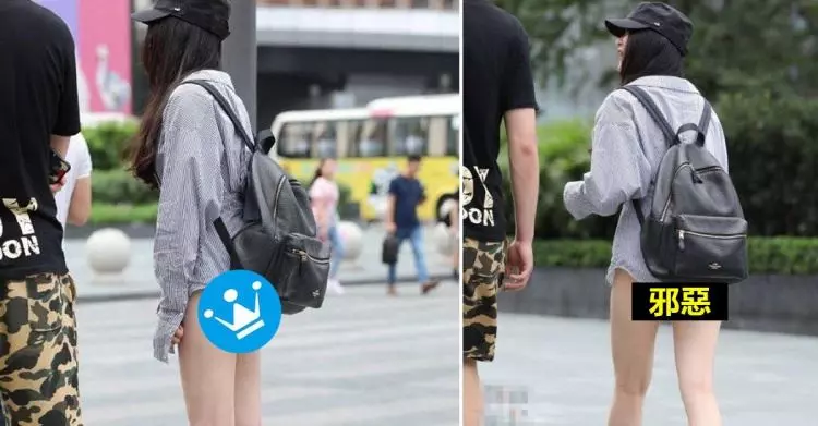 街拍妹太狂!他問「這種短褲你會買嗎」 網友只看到邪惡晃啊晃…驚:乾脆別穿