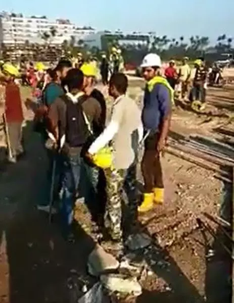 驚人《工程地盤全武行》發生在吉隆坡【互相兇狠鬥毆】場面非常混亂