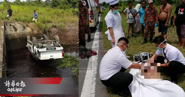 一輛爬山車疑失控翻下路旁水溝，男司機當場喪命