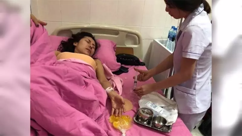 女星搭機假奶竟爆裂! 矽膠填充物變黃色硬塊