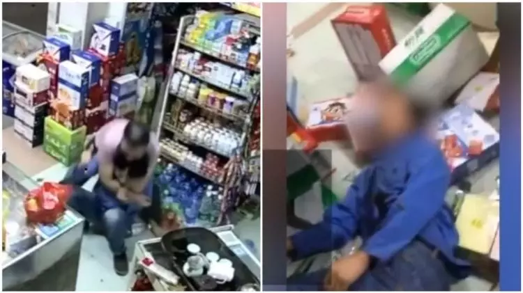 柑仔店遇搶劫!土匪拔刀突刺老闆消失在螢幕… 結局網喊爽快:老闆超夭壽!(影)