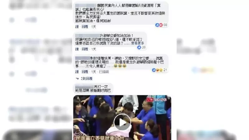邱議瑩引眾怒!網點名美女戰神 求「降龍十巴掌」出江湖