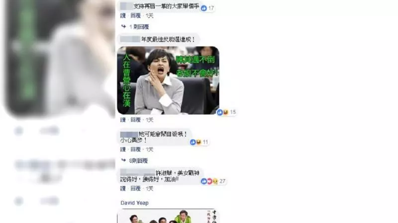 邱議瑩引眾怒!網點名美女戰神 求「降龍十巴掌」出江湖