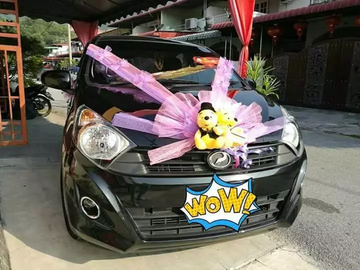 怡保女子為了幫老公省錢,只用【Axia】當婚車,被贊爆!