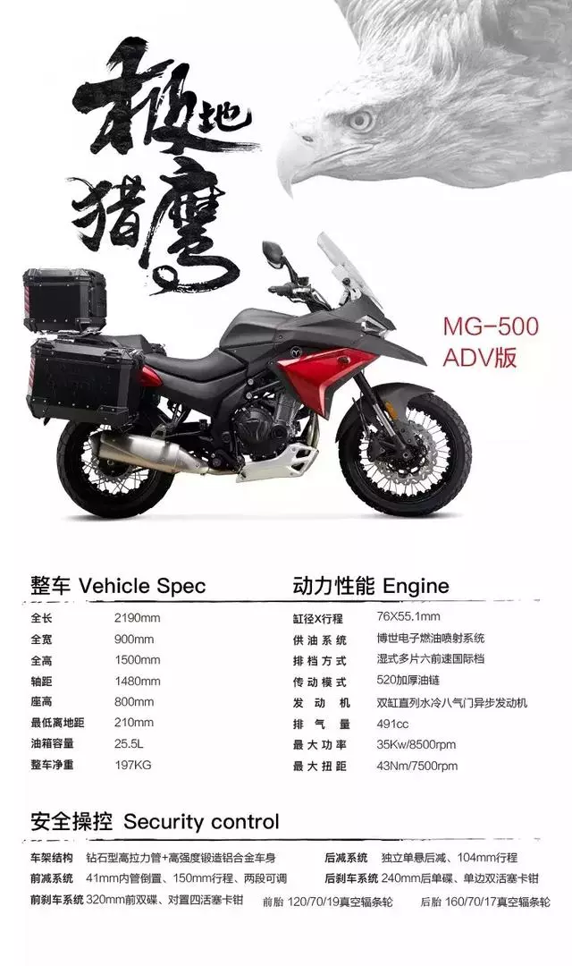 極地探險賦能 極地獵鷹MG-500 ADV升級版二代全新疊代
