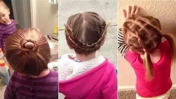 原本想給女兒梳個美美的髮型,不小心用力太猛,孩子就……禿了