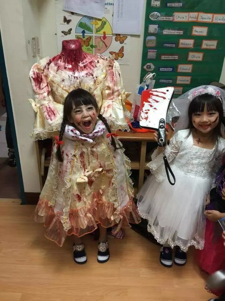台灣爸媽超會過萬聖節 珍奶、星巴克、鬼修女…全網跪:大家都很拼