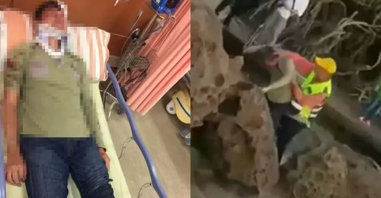 陸客導遊野柳不排隊「帶隊插」…保全抓去撞礁岩慘GG 網樂大讚:護國保全