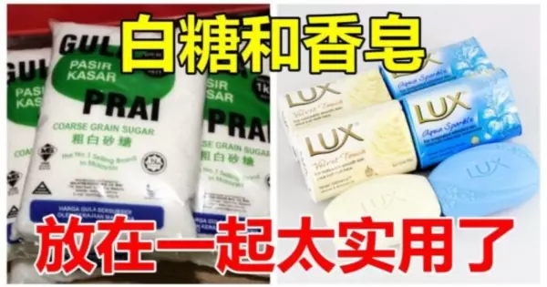 白糖和香皂放在一起太實用,解決了家家戶戶的問題,看完趕緊試試