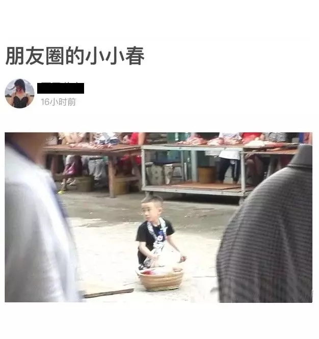 網友偶遇Jasper錄《爸爸去哪兒6》,手提菜籃蹲地表情太無辜