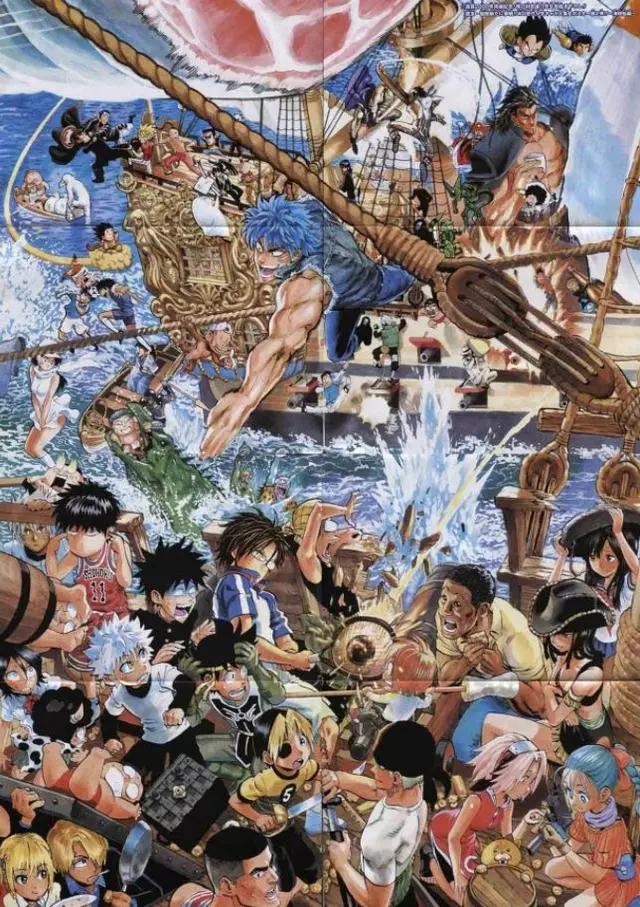 尾田筆下的火影,岸本筆下的龍珠,漫畫家互畫作品致敬