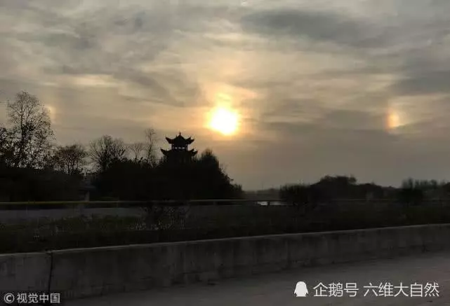 神奇天象奇觀,天空出現「三個太陽」,網友:聽過十個太陽齊出?