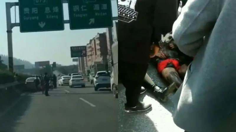 扯!新郎躲鬧婚慘被撞 全身墨汁僅穿紅內褲急送醫