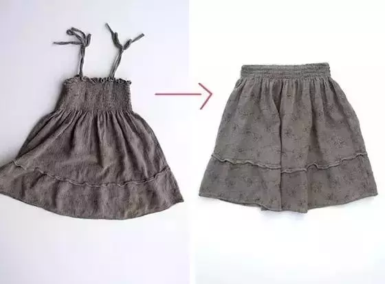 孩子穿小的衣服媽媽不送也不扔,每一件都留下來,簡單修改一下變廢為寶,結果省下不少錢